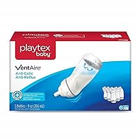 Playtex 05226 Baby Ventaire Anti Colic Baby Bottle, BPA Free, 9 Ounce - 5 Pack