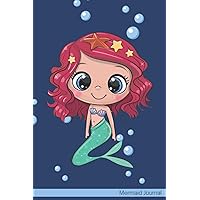 Mermaid Journal: Notebook Journal For Teens and Adults | 120 Pages | Grey Lines | Glossy Cover | 6 x 9 In