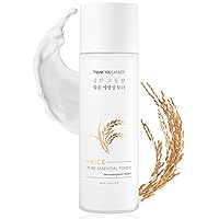 Rice Pure Essential Toner 7.03 Fl oz, Non-greasy Milky Toner for Dry and Sensitive Skin, Korean Rice Extract, Niacinamide, Dermatologist Tested, Fragrance/Alcohol-Free, Korean Skincare