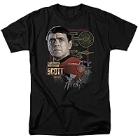 Star Trek T-Shirt Chief Engineer Scott Original Series L Black