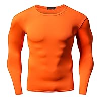 Men's Cool Dry Fit Long Sleeve Compression Shirts, Active Sports Athletic Workout Shirt, Sports Base Layer T-Shirt