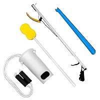 FabLife Hip Kit Daily Living Aids for Mobility, Hip Replacement Recovery, Knee and Back Surgery Includes Grabber Reacher, Bath Sponge Stick, Formed Sock Aid, Shoehorn