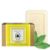 Olivia Care Premium Bath & Body Bar Soap | Organic, Vegan & Natural | Contains Olive Oil | Repairs, Hydrates, Moisturizes & Deep Cleans | Good for Sensitive Dry Skin | Made in USA | 8 OZ - VERBENA