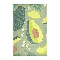 Tea Cup Kitchen Towels Green Avocado Sliced Plant Leaves Microfiber Towel Kitchen Terry Towels Handmade Kitchen Potholders Towels Coffee New Home 28x18in 6PCS