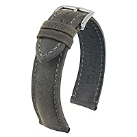 HIRSCH Heritage Artisan Calf Leather Watch Strap - Unique Design - Natural Grain