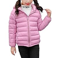 TiaoBug Boys Girls Warm Winter Coat Kids Packable Down Water-Resistant Packable Hooded Puffer Jacket Thick Outerwear