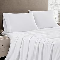 Luxury Cotton Percale King Pillowcases, Set of 2, Arctic White