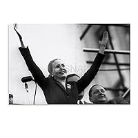Eva Peron Former Argentinian President Spouse Portrait Black And White Retro Poster (1) Canvas Poster Wall Art Decor Print Picture Paintings for Living Room Bedroom Decoration Unframe-style 30x20inch(