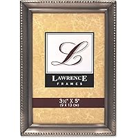 Lawrence Frames Bead Border Design, 3.5x5, Pewter