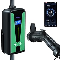 40 Amp Smart Home WiFi Level 2 EV Charger, 2 in 1 Wall Mount & Portable EV Charger, UL&CSA Certified, 110-240V, NEMA 14-50 Plug, 23-Foot Cable, Electric Vehicle Electric Car Charger Station