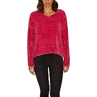Sanctuary Clothing Womens Chenille Pullover Sweater, Pink, Small