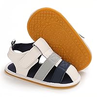 COSANKIM Infant Baby Boys Girls Summer Sandals Non Slip Soft Sole Toddler First Walker Crib Shoes (0-18 Months)