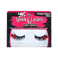False Lashes, Fairy Witch fake eyelash with red bow for extra lash volume, with lash adhesive