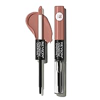 Revlon Liquid Lipstick with Clear Lip Gloss, ColorStay Face Makeup, Overtime Lipcolor, Dual Ended with Vitamin E in Nude, Unstobbale Nude (540), 0.07 Oz
