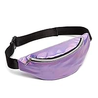 Women & Men Fanny Pack, Waist Bag, Hip Bum Bag with Adjustable Strap for Outdoors Workout Traveling Casual Running Hiking Cycling (Purple)