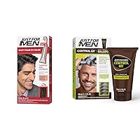Just For Men Easy Comb-In Color Mens Hair Dye, Easy No Mix Application with Comb Applicator & Control GX Grey Reducing Shampoo, Gradual Hair Color for Stronger and Healthier Hair