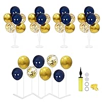 Navy and Gold Balloon Table Centerpieces