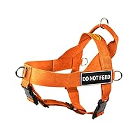 Dean & Tyler DT Universal No Pull Dog Harness with Do Not Feed Patches, Orange, X-Large
