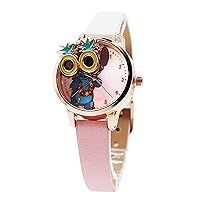 Accutime Women's Disney Lilo & Stitch Pink Gradient Analog Quartz Wrist Watch with Small Face, Rose Gold Accents for Women, Adult (Model: LAS5032AZ)