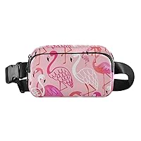 Flamingo Fanny Packs for Women Men Everywhere Belt Bag Fanny Pack Crossbody Bags for Women Fashion Waist Packs with Adjustable Strap Belt Purse for Travel Outdoors Running Shopping