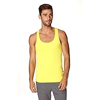 Men's Sustain Yoga & Gym Tank Top Modal Rib French Terry Made in America Stretch European Style Fit