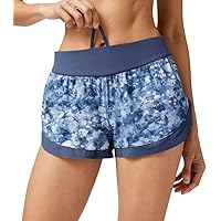 Lululemon Calm Tides Run Short (Dappled Blossom/Ink Blue, Size 4)