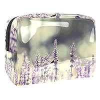 Lavender Waterproof Cosmetic Bag 7.3x3x5.1in Travel Cosmetic Bags Multifunctional Bag for Women