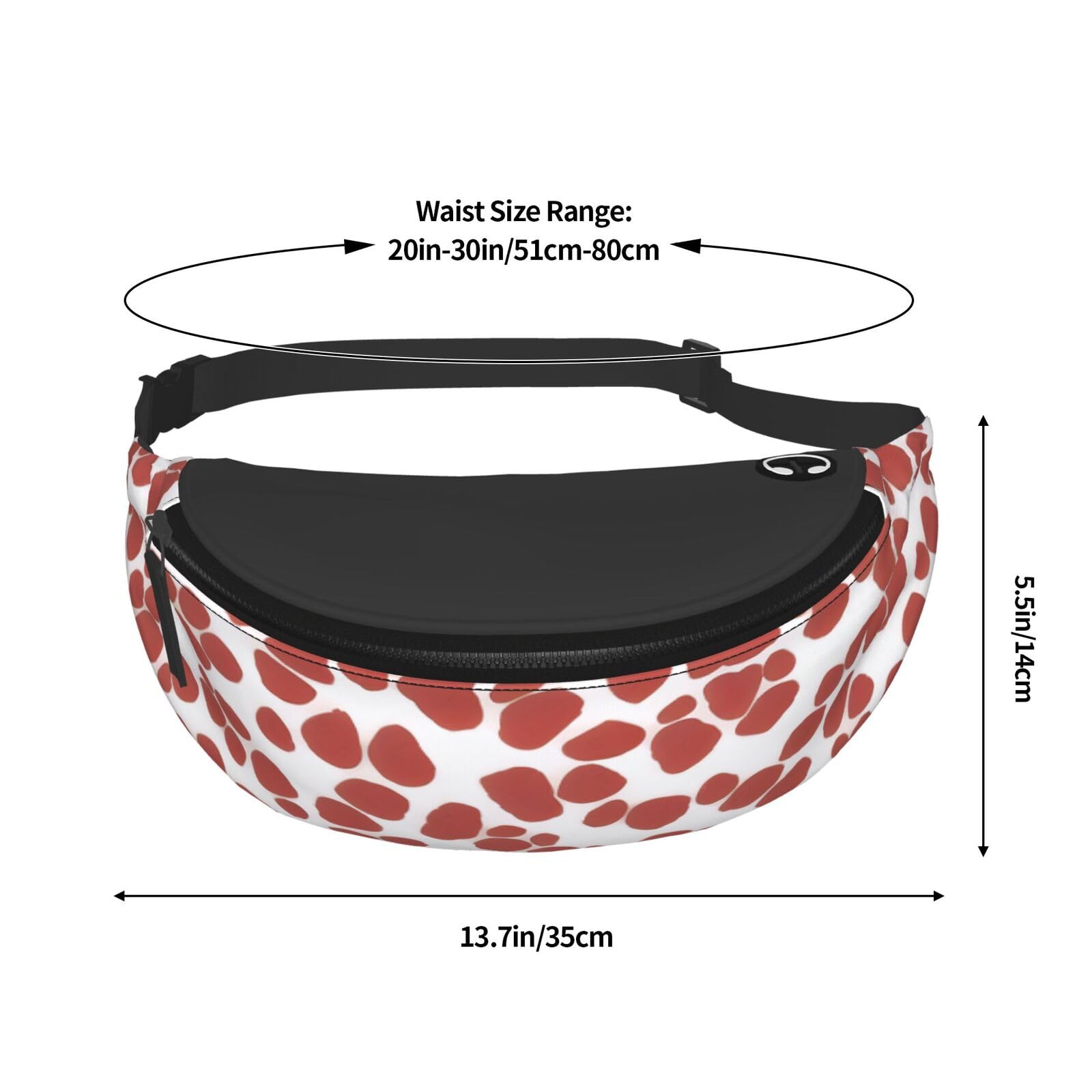 Animal Printed Patterns Fanny Pack For Women And Men Fashion Waist Bag With Adjustable Strap For Hiking Running Cycling