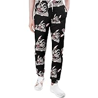 Funny French Bulldog Smile Men's Jogger Sweatpants with Pockets Athletic Lounge Pants for Workout Running