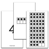 Didax Educational Resources 1-50 Ten-Frame 1–50 Cards, White, Black