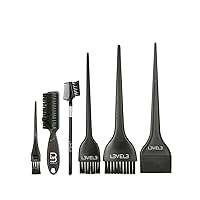 Level 3 Tint Brush Set - Professional and Elegant Design - Use for Dye, Tint, and Color Needs - Comfortable and Polished Handle - Level Three Hair Color Brush - 6pc