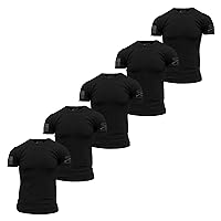 Grunt Style Basic Crew T-Shirt 5-Pack (X-Large, Black)