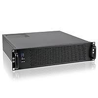 RackChoice MicroATX/Mini-ITX 2U Rackmount Server Chassis max 9x3.5 Bay / USB3.0 with 2.0 Adapter Support ATX PSU Either top or Side Cooling Depth 17.7