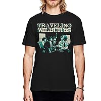 Traveling Wilburys Men's Performing Slim Fit T-Shirt Black