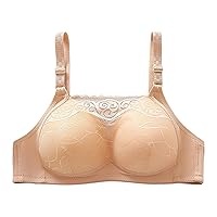 Women's Comfortable Bra Wrap Up Bra with Large Chest and Small Adjustment Rear Three Breasted Bras for Women