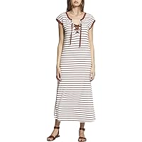 Sanctuary Womens Lace-Up Striped Maxi Dress