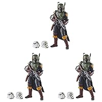 STAR WARS The Vintage Collection Boba Fett (Tatooine) Deluxe Action Figure, 3.75-Inch-Scale The Book of Boba Fett Toy for Kids (Pack of 3)