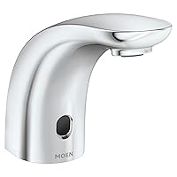 Moen CA8302 M-Power Commercial Touchless Single Mount Hands-Free Battery Powered Sensor-Operated Faucet, Chrome