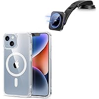 ESR for iPhone 14 Case/iPhone 13 Case HaloLock Dashboard Magnetic Wireless Car Charger, Compatible with MagSafe, Shockproof Military-Grade Protection, Magnetic Phone Case for iPhone 14/13