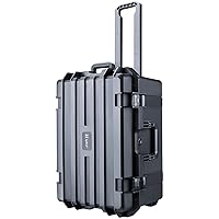 Lykus HC-6030 Large Waterproof Hard Case with Wheels and Customizable Foam, Interior Size 23.5x16.8x10.7 inch, Suitable for large electronic equipment and more