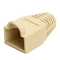 50-Pack RJ45 Strain Relief Boots, RJ45 Boots for Cat6, Cat5e Ethernet RJ45 LAN Cable Connector Boots Cover - 50 PCS, Ivory