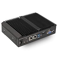 GigaIPC QBiX-Pro-APLB4200H-A1 Fanless Industrial Intel Pentium N4200 Mini PC, Dual Intel GbE LAN, 4 x Serial COM (4GB DDR3L SODIMM + 500GB 2.5