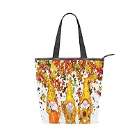 Canvas Tote Bag for Women with Zipper,Lady Tote Bag Canvas Tote Purse Canvas Handbag for Work Travel