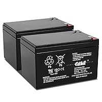 Casil 2 Pack CA12120 12v 12ah Battery with F2 Terminal, Sealed Lead Acid Battery 12v 12ah Deep Cycle AGM Scooter Battery for Ride on Toys and Power Wheels Casil 2 Pack CA12120 12v 12ah Battery with F2 Terminal, Sealed Lead Acid Battery 12v 12ah Deep Cycle AGM Scooter Battery for Ride on Toys and Power Wheels