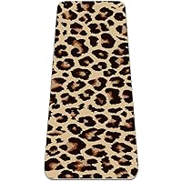 Leopard Pattern Design Yoga Mat for Exercise, Yoga, and Pilates All-Purpose High Density Anti-Tear
