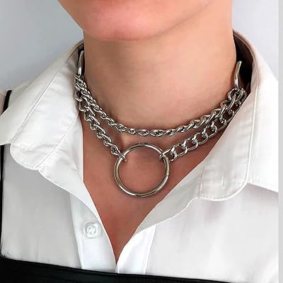CLOACE Punk Leather Choker Necklace Black Gothic Collar Chokers Necklaces  Wide Leathers Necklace Halloween Costume Jewelry Accessories for Women and