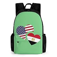 Egypt US Flag Travel Laptop Backpack for Men Women Casual Basic Bag Hiking Backpacks Work