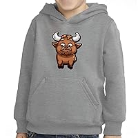 Bull Print Toddler Pullover Hoodie - Bull Sponge Fleece Hoodie - Print Hoodie for Kids