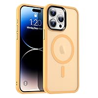 iPhone 15 Pro Max Case (Orange) (6.7-Inch) Compatible with Magsafes, Miliatry-Grade Protection, Anti-Yellowing, Anti-Slip, Shockproof.