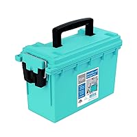 12533 Stackable Craft Storage Box with Handle, Locking Art Supply Box, Plastic Storage Containers with Lids, Craft Organizer Box, Teal